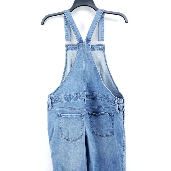 Isabel Maternity Womens Size 10 Denim Overalls Raw Hem Slim Fit Light Wash - Picture 4 of 9
